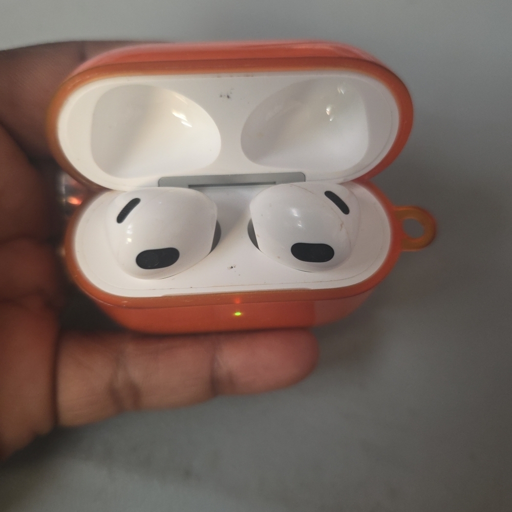 Wireless Earbuds with Orange Case